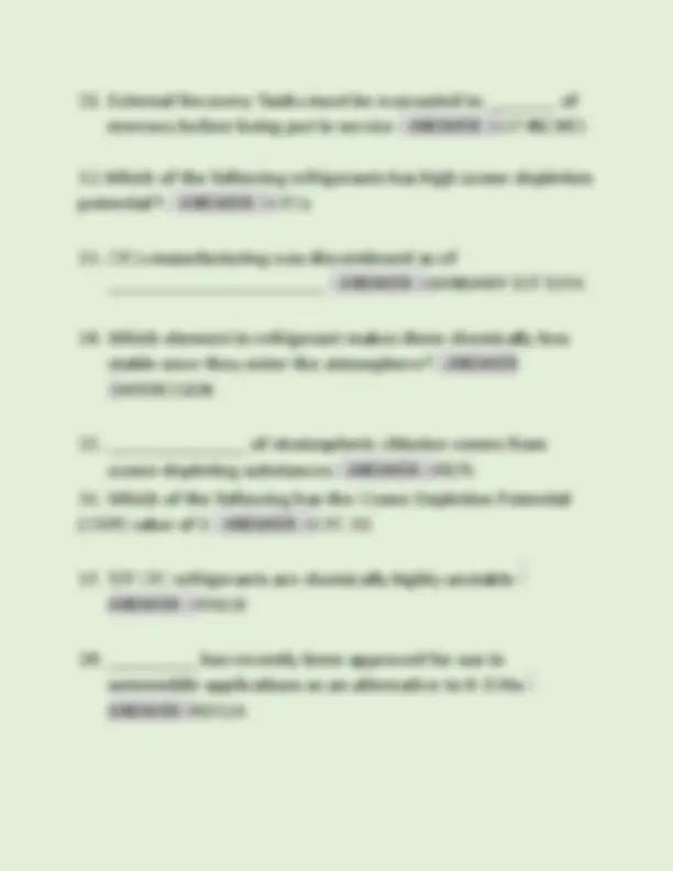 EPA 609 TECHNICIAN CERTIFICATION EXAM QUESTIONS WITH COMPLETE 2026 ...