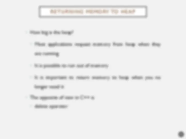 Object Oriented programing | Slides Object Oriented Programming | Docsity