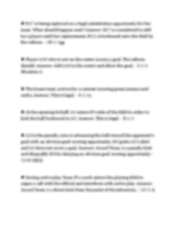NFHS HIGH SCHOOL SOCCER RULES COMPREHENSIVE SCRIPT 2026 QUESTIONS AND ...