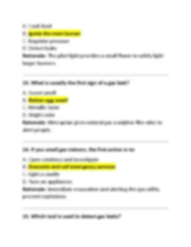 NYC Gas Work Qualification Exam: Questions with Correct Answers | Exams Workplace Safety | Docsity