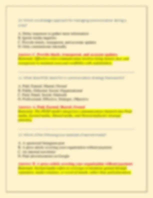 Scmp Exam SCMP: Strategic Communication Management Professional ACTUAL QUESTIONS ...