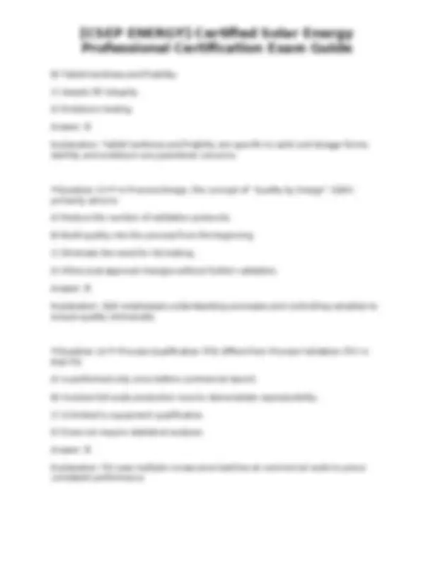 [CSEP ENERGY] Certified Solar Energy Professional Certification Exam ...