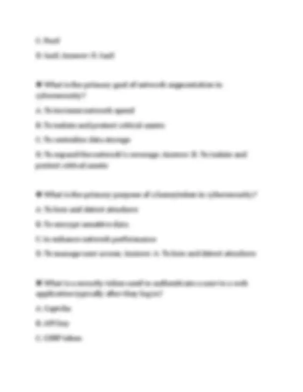 CYBER SECURITY CERT TEST FINAL SCRIPT 2026 COMPLETE SOLUTION SET ...