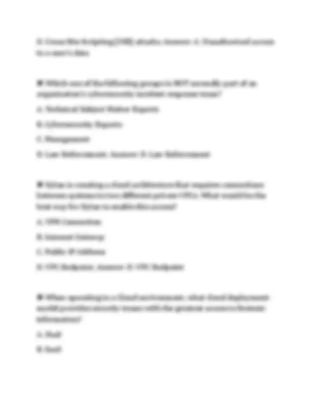CYBER SECURITY CERT TEST FINAL SCRIPT 2026 COMPLETE SOLUTION SET ...