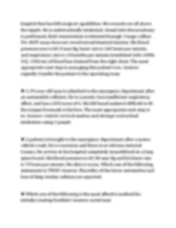 ATLS PRE TEST 1 ACTUAL EXAM PAPER 2026 COMPLETE QUESTIONS AND ANSWERS ...