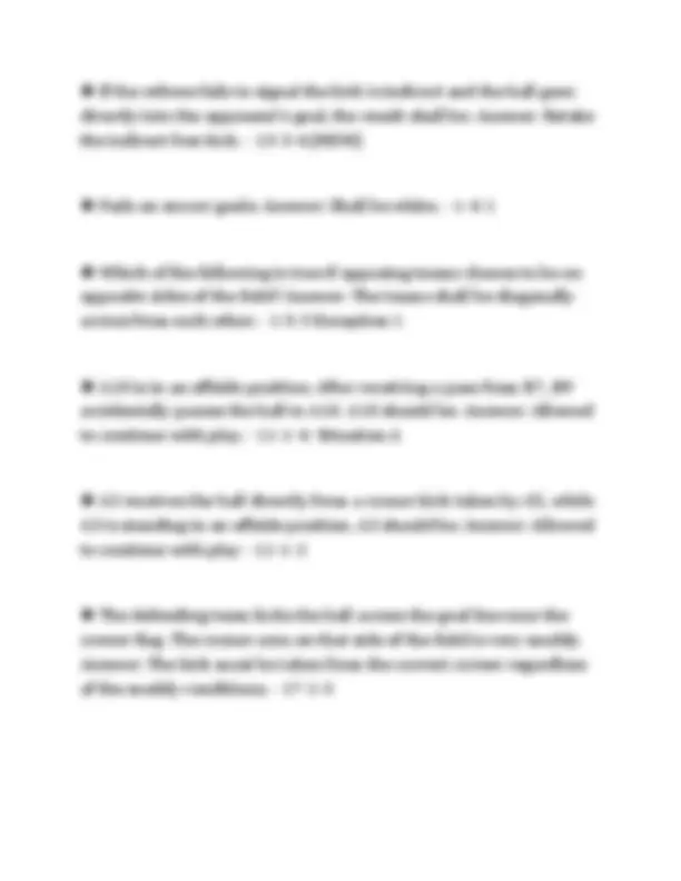 NFHS SOCCER OFFICIATING RULES 3 COMPREHENSIVE SCRIPT 2026 QUESTIONS AND ...