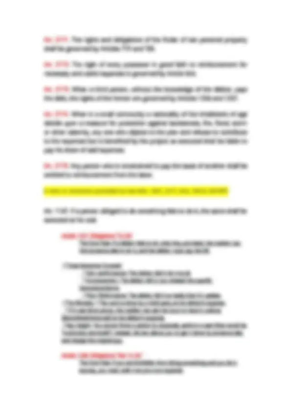 Detailed case summaries and legal principles for Obligations and ...