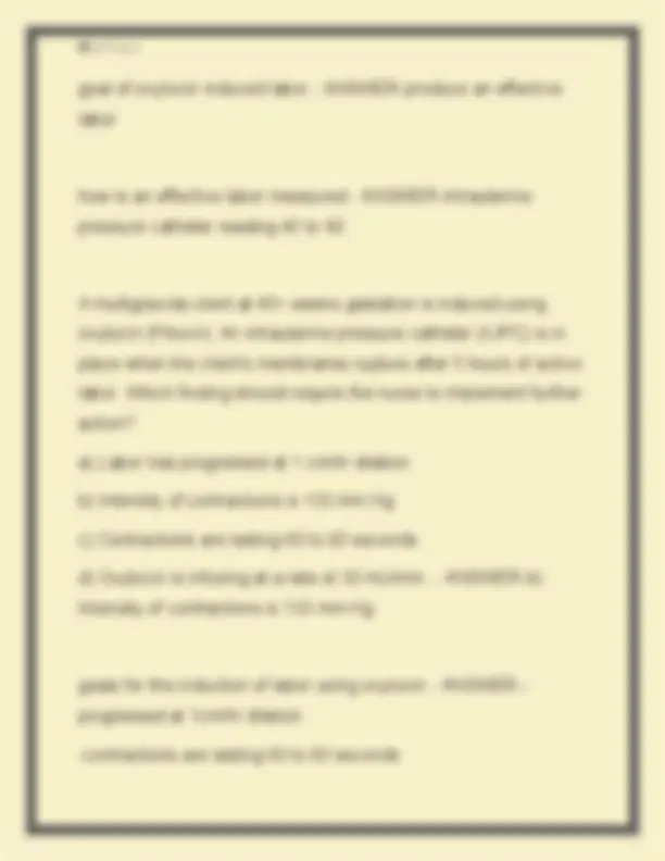 HESI MATERNITY OB EXAM LATEST 2026 ACTUAL EXAM WITH COMPLETE QUESTIONS ...