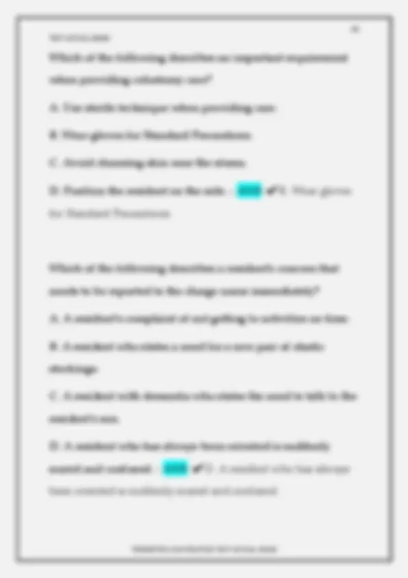 PROMETRIC CNA Test Actual Exam Practice 2025-2026 – Questions & Answers ...