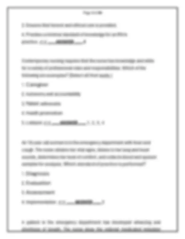 FUNDAMENTALS OF NURSING TEST 1 EXAM 2026 QUESTION AND ANSWER | Exams ...