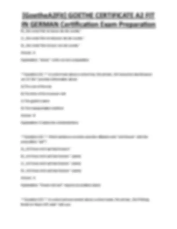 [GoetheA2Fit] GOETHE CERTIFICATE A2 FIT IN GERMAN Certification Exam ...