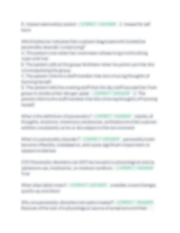 2026 Mental Health Exam QUESTIONS AND ANSWERS | Exams Nursing | Docsity