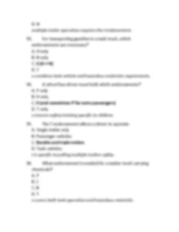 Image result for ILLINOIS COMMERCIAL DRIVER LICENSE (CDL) ENDORSEMENT EXAM PRACTICE QUESTIONS WITH CORRECT ...