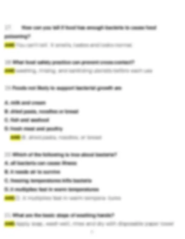 ServSafe Food Handler Test Latest 2026 Actual Questions and Verified ...