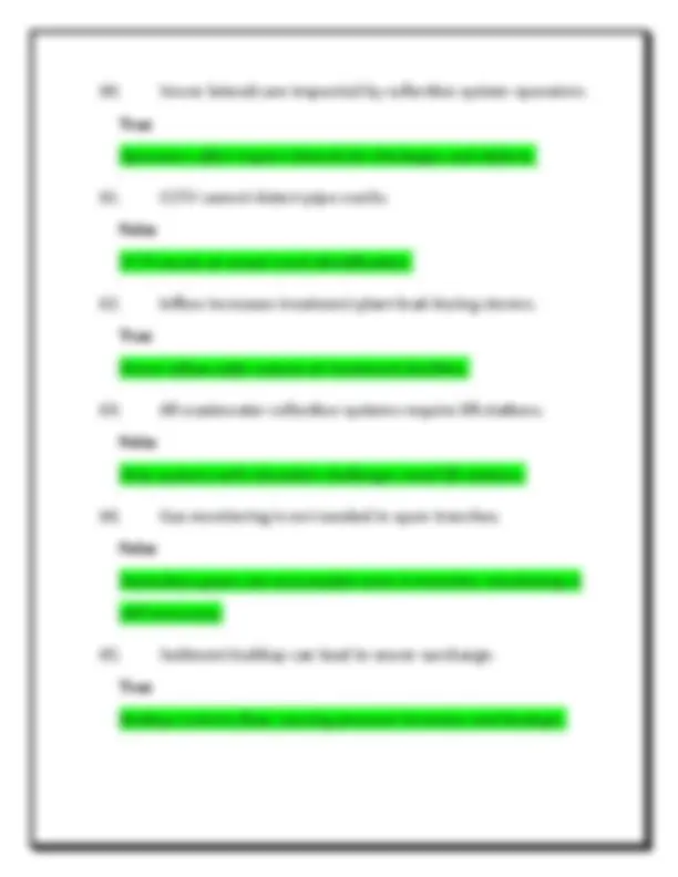Collection System Operator WEF Voluntary Collection Systems Operator Level 4 Certification Exam ...