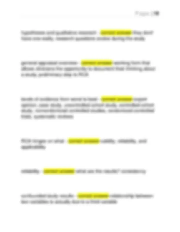 EVIDENCE BASED PRACTICE EXAM 1 QUESTIONS WITH CORRECT ANSWERS LATEST ...