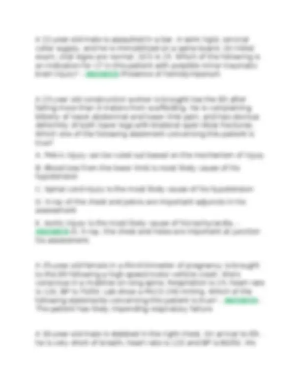 Atlc 10.pdf ATLS 10th Edition Post Test 1, 2, 3 & 4 Actual Questions with Answers ...