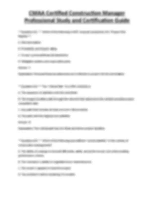 CMAA Certified Construction Manager Professional Study and ...