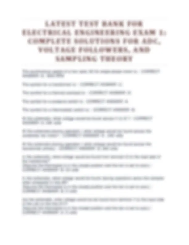 Electrical Engineering Exam 1: Study Guide & Test Bank | Exams ...