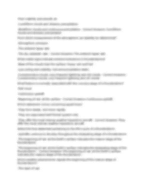 METEOROLOGY - CAAP CPL Exam COMPLETE QUESTIONS AND ANSWERS | ALREADY ...