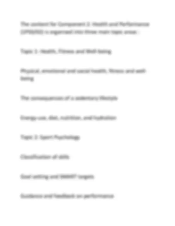 PEARSON EDEXCEL GCSE PHYSICAL EDUCATION PAPER 2 2025 MARK SCHEME (1PE0 ...