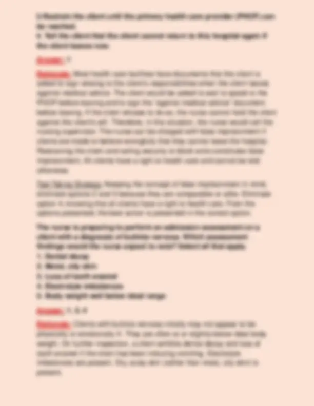 NUR 114 EXAM 5 WITH CORRECT ANSWERS 2026 | Exams Nursing | Docsity