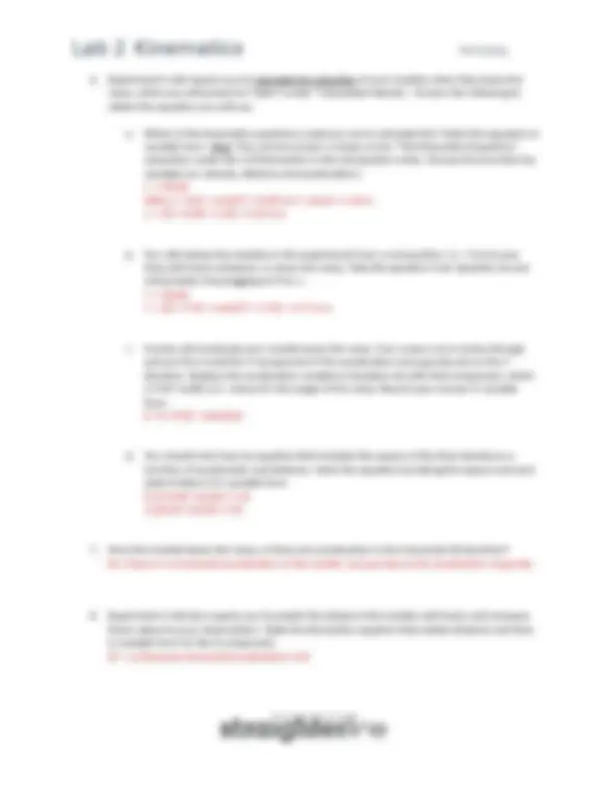 PHY250L Lab 2 Exam – Kinematics (2026 / 2027) | Physics Laboratory ...