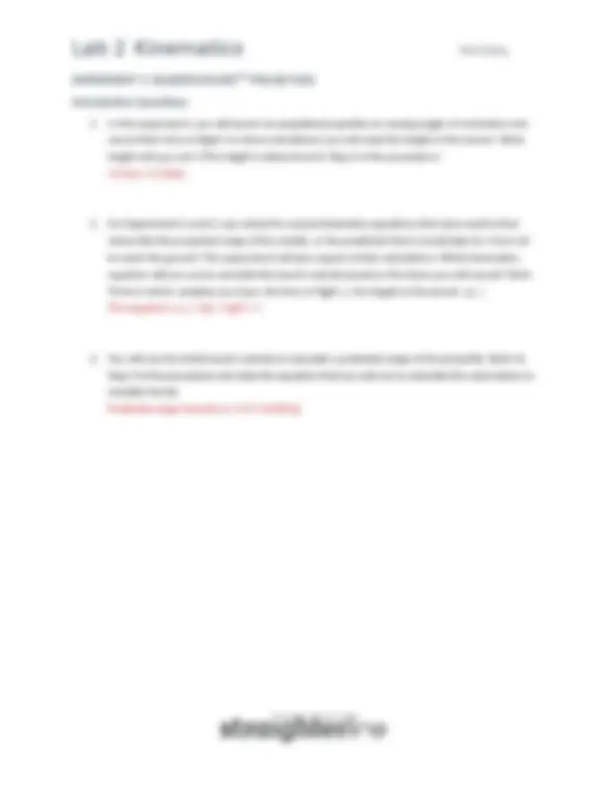 PHY250L Lab 2 Exam – Kinematics (2026 / 2027) | Physics Laboratory ...