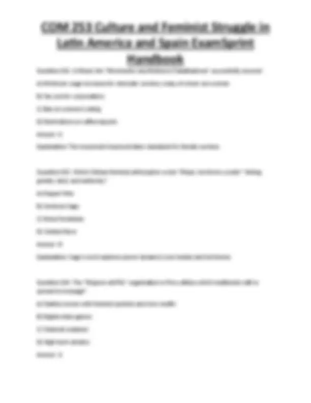 COM 253 Culture and Feminist Struggle in Latin America and Spain ...