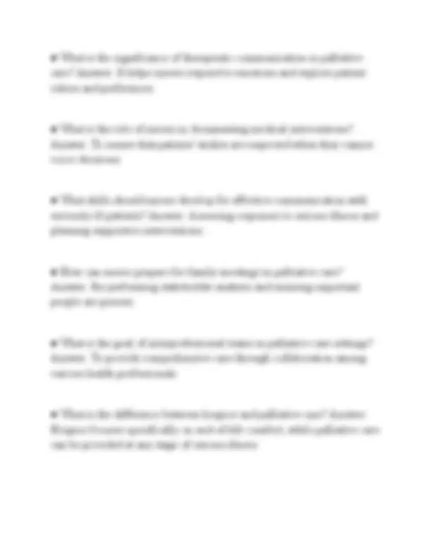 Full Solution Palliative Care Nursing CERTIFICATION PAPER 2026 FULL SOLUTION GRADED ...
