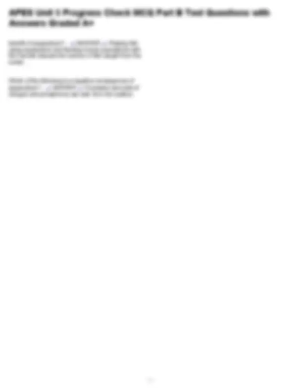 APES Unit 5 Progress Check MCQ Part B Test Questions with Answers ...