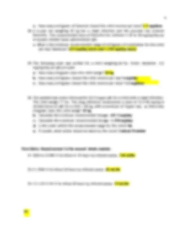 Dosage Calculations Practice questions and answers 2026 update | Exams ...