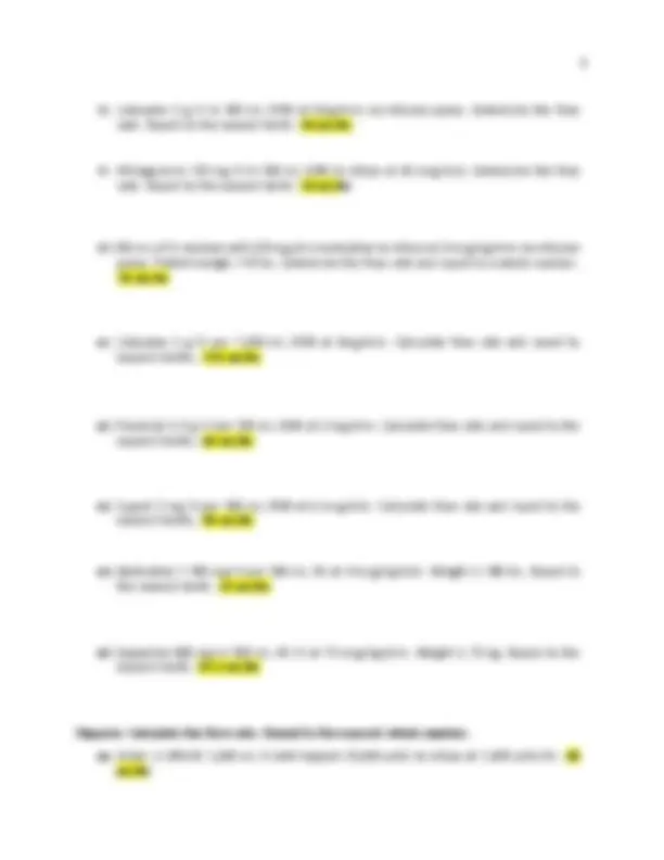 Dosage Calculations Practice questions and answers 2026 update | Exams ...
