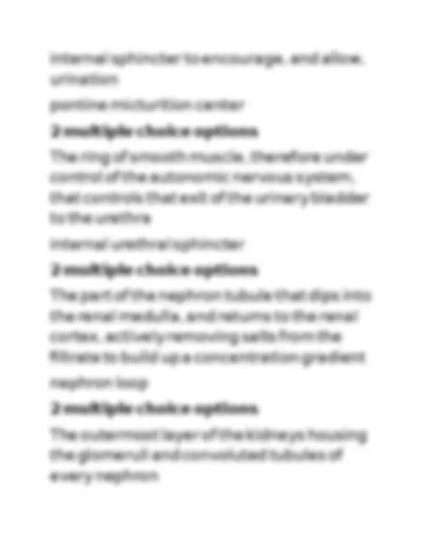 WGU - D313 - Anatomy and Physiology 2 Urinary System Practice Test exam ...