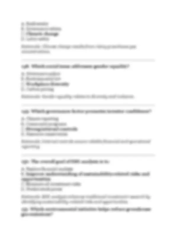ESG INVESTING CERTIFICATE 200 REALISTIC EXAM QUESTIONS WITH SOLUTIONS ...