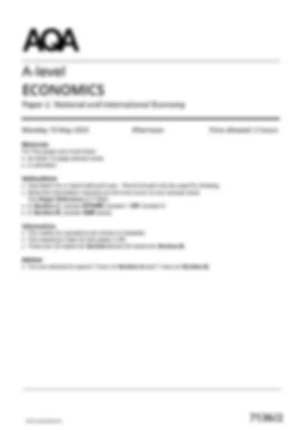 AQA A-level ECONOMICS Paper 1, 2 & 3 JUNE 2025 QUESTION PAPERS AND MARK ...