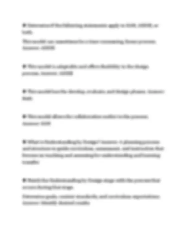 WGU D291 LEARNING EXPERIENCE DESIGN FOUNDATIONS 200 PRACTICE CONCEPTS ...
