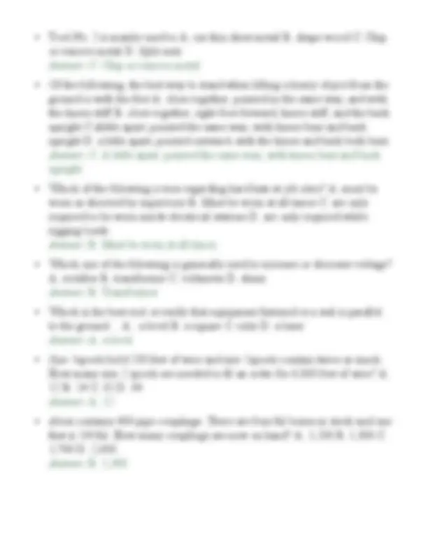 ELECTRICAL CRAFT HELPER PRACTICE PRACTICE EXAMINATION 2026 QUESTIONS ...