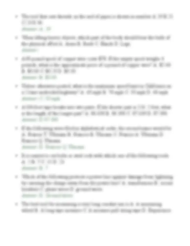ELECTRICAL CRAFT HELPER PRACTICE PRACTICE EXAMINATION 2026 QUESTIONS ...