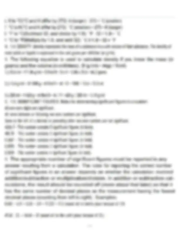 Portage Learning CHEM 103 Module 1 Exam Study Guide- Sig Figs, Unit ...