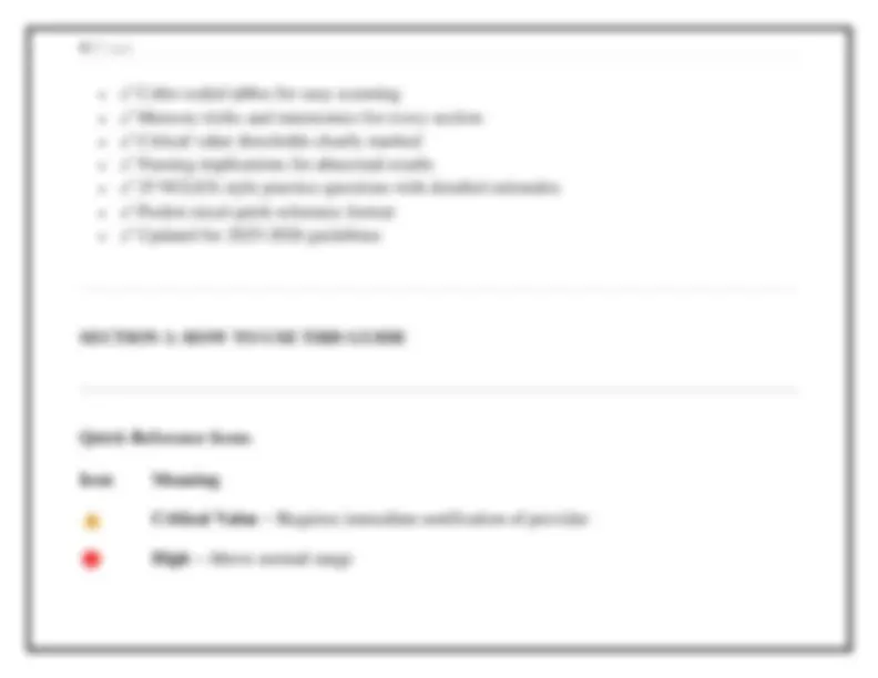 2025-2026 Nursing Lab Values Quick Revision Guide | Normal Ranges ...