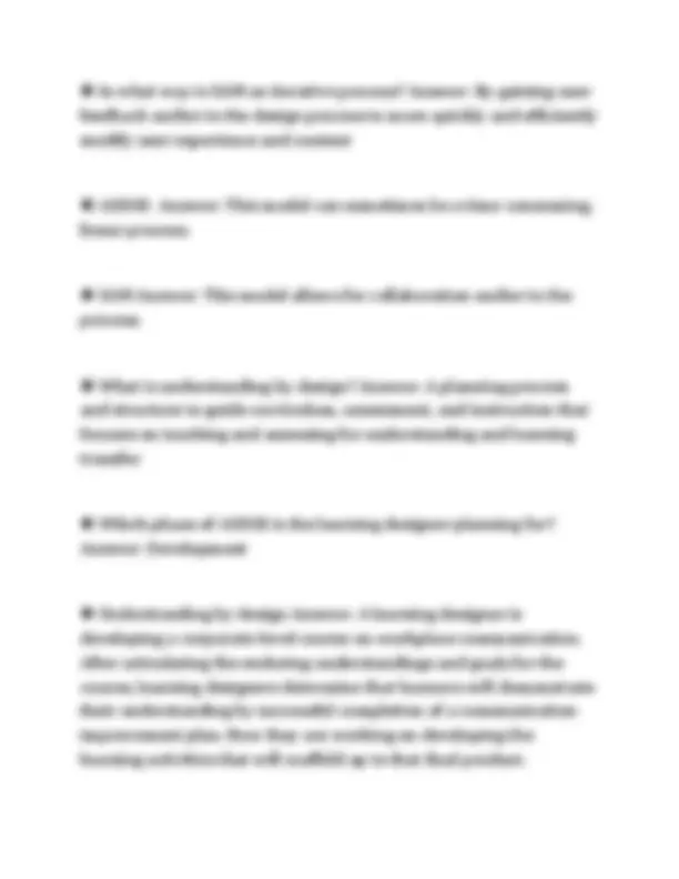 WGU D291 LEARNING EXPERIENCE DESIGN FOUNDATIONS 200 HIGH-YIELD TOPICS ...
