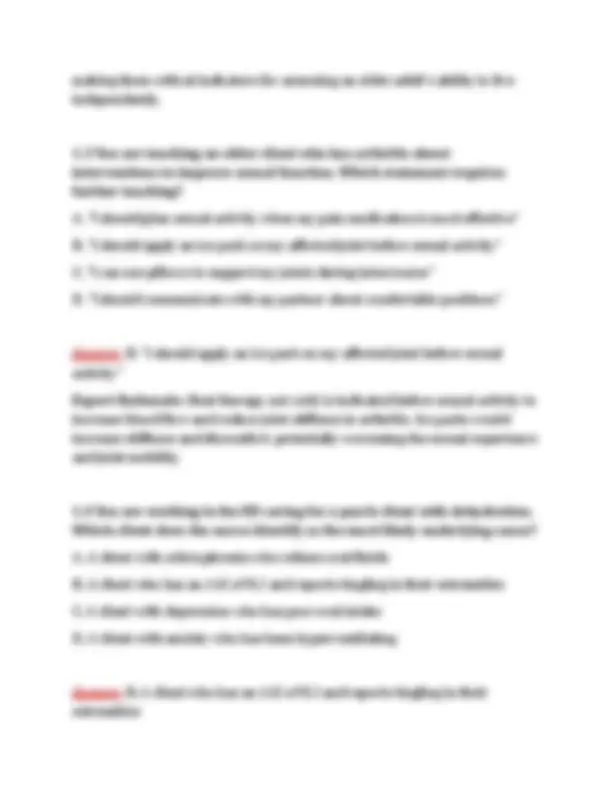NUR 257 Exam 1 Questions & Answers (2026/2027) | Aging & Chronic ...