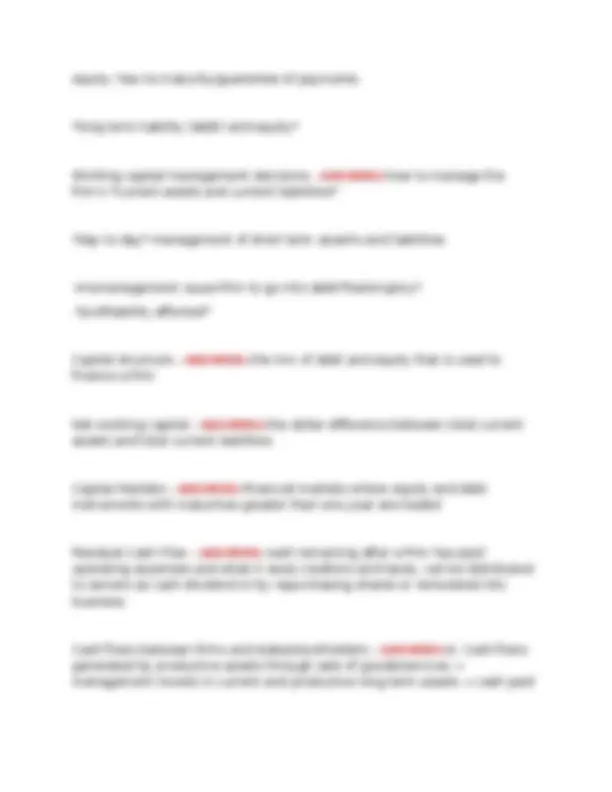 ASU FIN 300 – EXAM 1 (CH 1-4) | 125 QUESTIONS & ANSWERS WITH COMPLETE ...