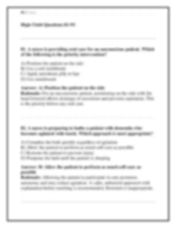 ATI Fundamentals Exam 1 Test Bank 2026-2027: Nursing Practice Questions ...