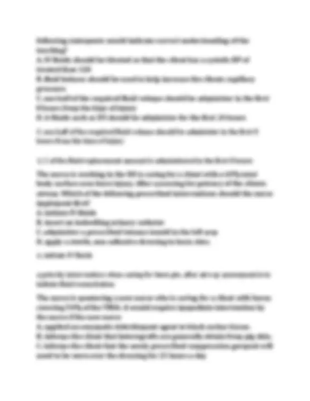 NUR 265 Exam 3 Questions & Answers (2026/2027) | Medical-Surgical ...