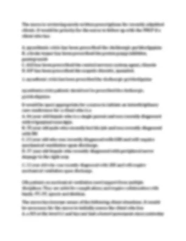 NUR 265 Exam 3 Questions & Answers (2026/2027) | Medical-Surgical ...