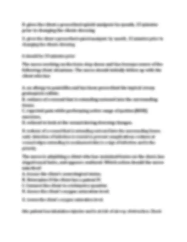 NUR 265 Exam 3 Questions & Answers (2026/2027) | Medical-Surgical ...