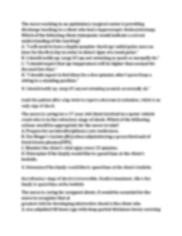 NUR 265 Exam 3 Questions & Answers (2026/2027) | Medical-Surgical ...
