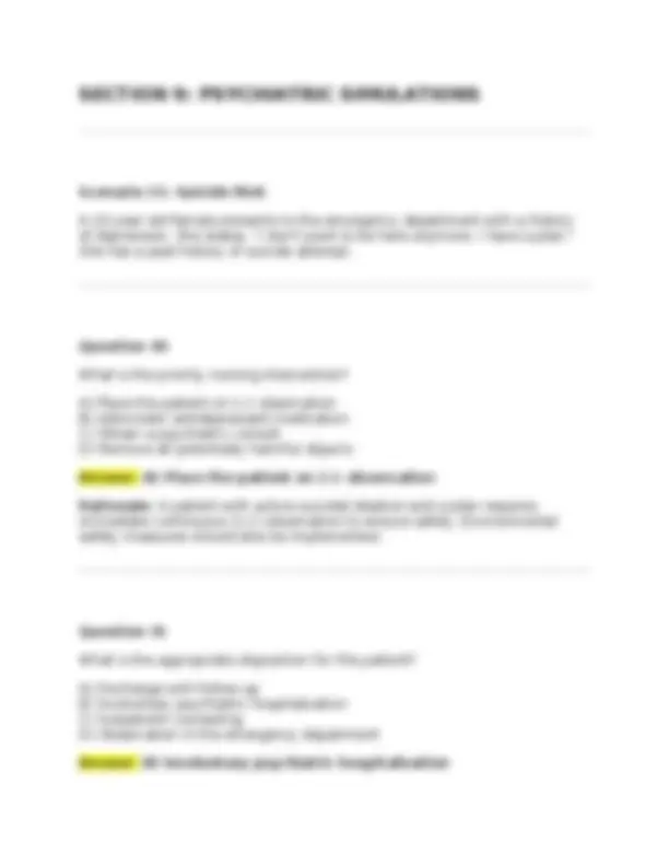 SECURE COMPREHENSIVE CLINICAL SIMULATION SAE (FORM 2020) Complete Study ...